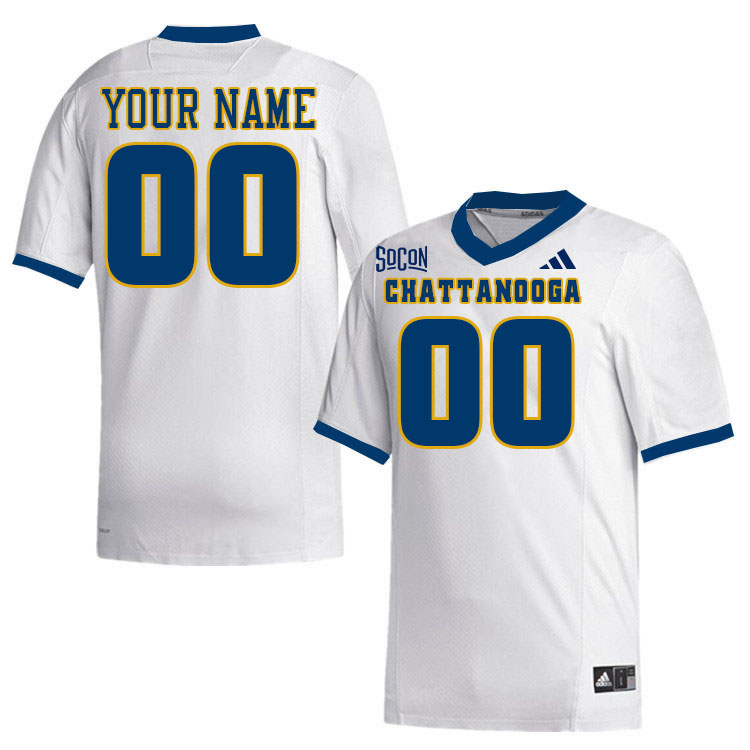 Custom Chattanooga Mocs Name And Number Football Jerseys-White
